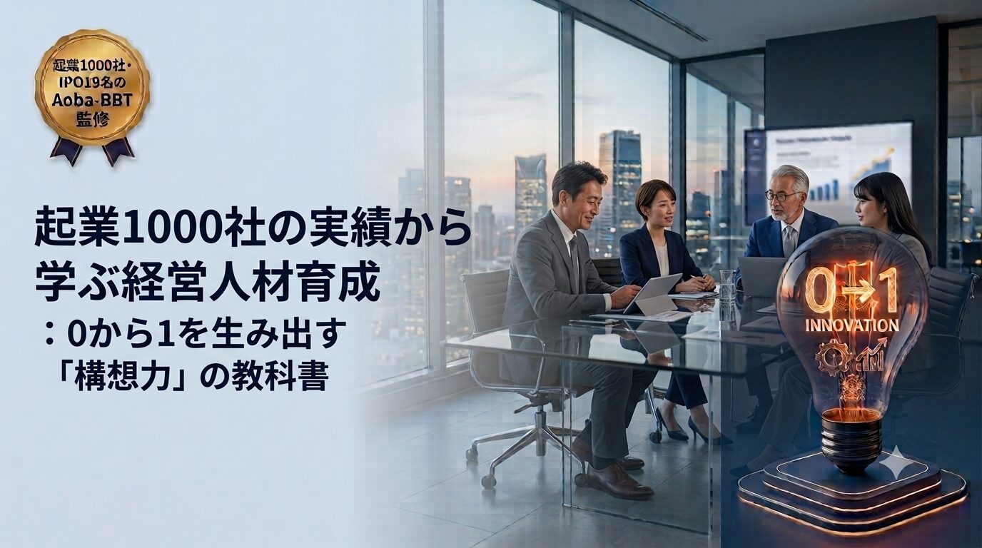 起業1000社の実績から学ぶ経営人材育成：0から1を生み出す「構想力」の教科書
